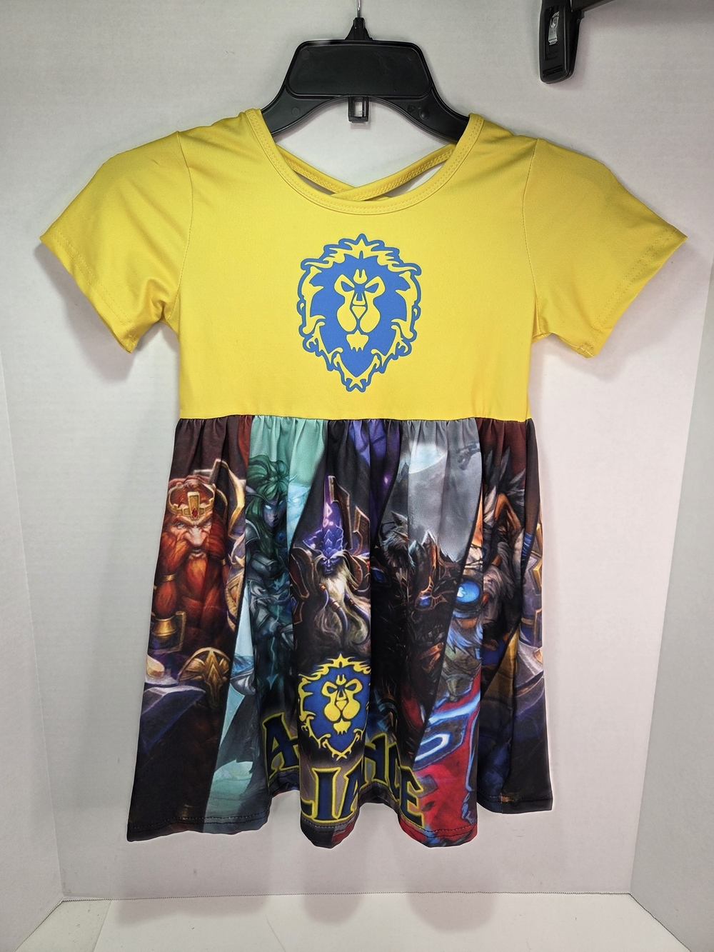 World Of Warcraft Girls Yellow ALLIANCE Dress Size 5/6 WOW